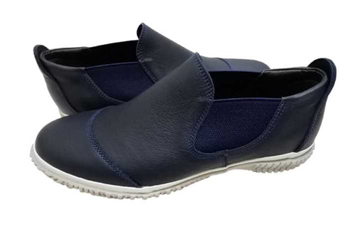 【SPINGLE SP6156 ネイビー】ストレートチップショートサイドゴアシューズ